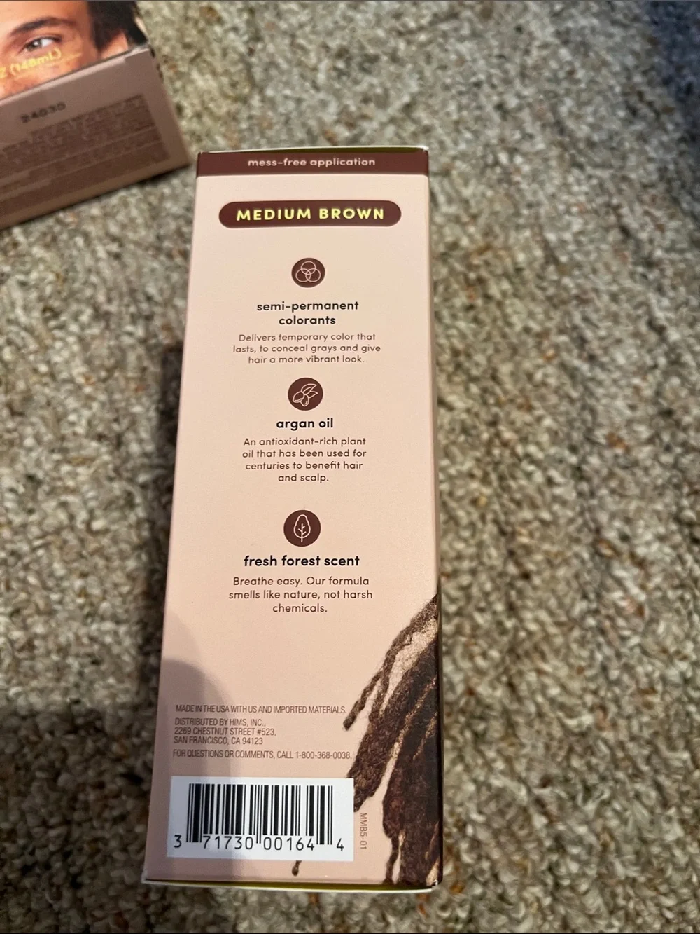 NEW lot of five (5) Hims Under Cover Hair Color & Conditioner – Medium Brown